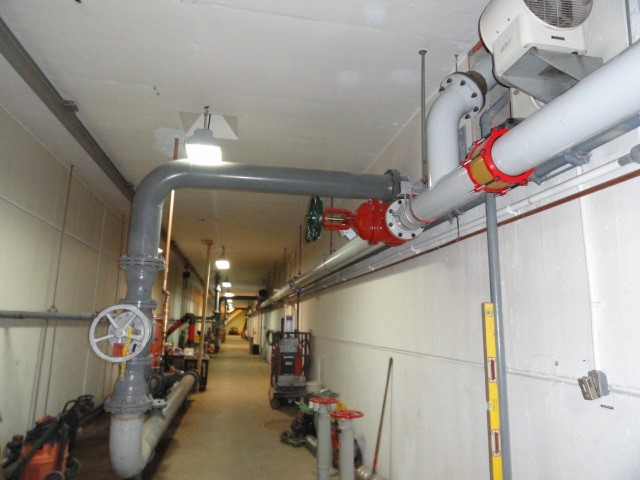 New 8" Supply Header at Garrison Dam Fire Protection System Install.